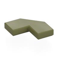 Tile Special 2 × 2 Corner with Cut Corner - Facet Olivgrün