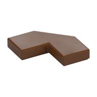 Tile Special 2 × 2 Corner with Cut Corner - Facet Rotbraun