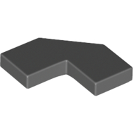 Tile Special 2 × 2 Corner with Cut Corner - Facet Dunkelblaugrau