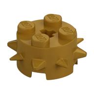 Brick Round 2 × 2 Special with Spikes Perlgold