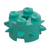 Brick Round 2 × 2 Special with Spikes Dark Turquoise