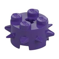 Brick Round 2 × 2 Special with Spikes Dark Purple