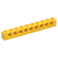 Technic Stein 1 × 10 [9 Pinlöcher] Gelb