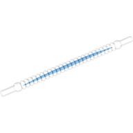 Flexible Ribbed Hose 8mm Ends 10L and Blue Center Pattern Transparent