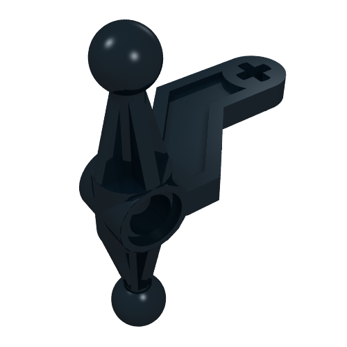 Technic Steering Arm Large with Towballs Black