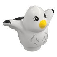 Duplo Animal Bird with Black Wing Tips and Yellow Beak Print