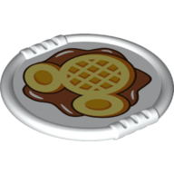 Duplo Disk with Mickey Mouse Shaped Waffle Print Weiß