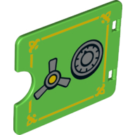 Duplo Door / Window with Cutout and Safe Print (Semi Oval) Bright Green