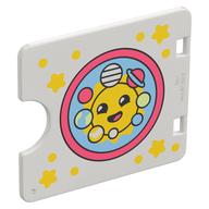 Duplo Door / Window with Cutout (Semi Oval) with Solar System with Smiling Sun Print Weiß