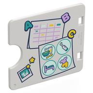 Duplo Door / Window with Cutout (Semi Oval), Calendar, Photo, 'A', 'B', 'C' Magnets Print Weiß