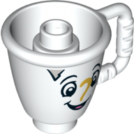 Duplo Cone / Ice Cup with Smiling Face Print (Chip) Weiß