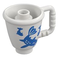 Duplo Cone / Ice Cup with Koi Fish Print White