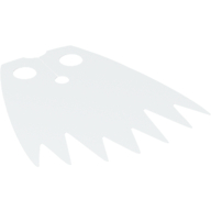 Neckwear Cape, Pointed with Metallic Silver Dots Print White