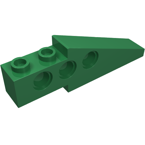 Technic Slope Long 1 × 6 with 3 Pin Holes Green