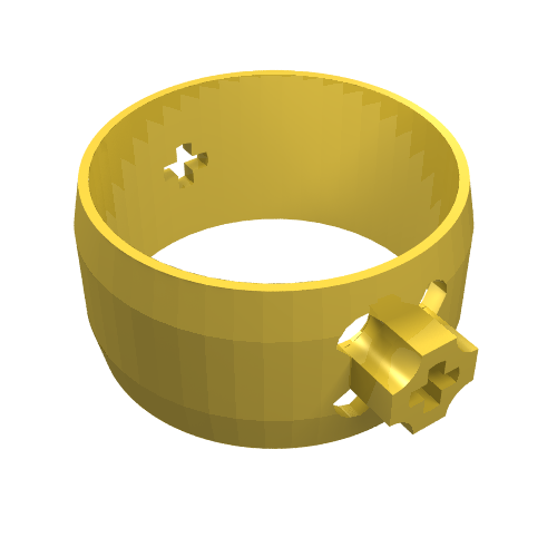 Technic Cylinder 4 × 4 × 1 2/3 with Axle Holes Yellow