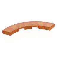 Tile 4 × 4 Curved, Macaroni Trans-Orange