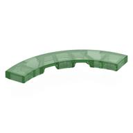 Tile 4 × 4 Curved, Macaroni Trans-Green