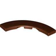 Tile 4 × 4 Curved, Macaroni Rotbraun