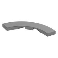 Tile 4 × 4 Curved, Macaroni Metallic-Silber