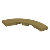 Tile 4 × 4 Curved, Macaroni Metallic Gold