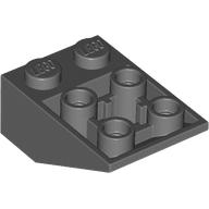 Brick Sloped Inverted 33° 3 × 2, Connections between Studs, Round Bottom Pin Dunkelblaugrau