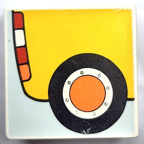 Duplo Tile 2 × 2 × 1 with Mosaic, Community 4 print - 9221-1 Weiß