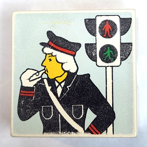 Duplo Tile 2 × 2 × 1 with Mosaic, Community 9 print - 9221-1 Weiß