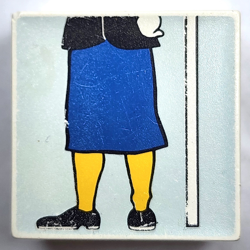 Duplo Tile 2 × 2 × 1 with Mosaic, Community 12 print - 9221-1 White