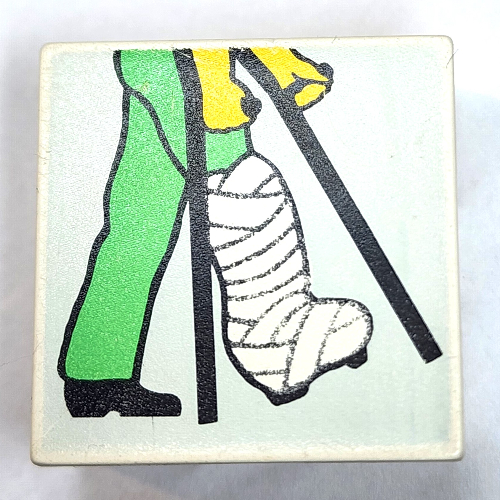 Duplo Tile 2 × 2 × 1 with Mosaic, Community 13 print - 9221-1 Weiß