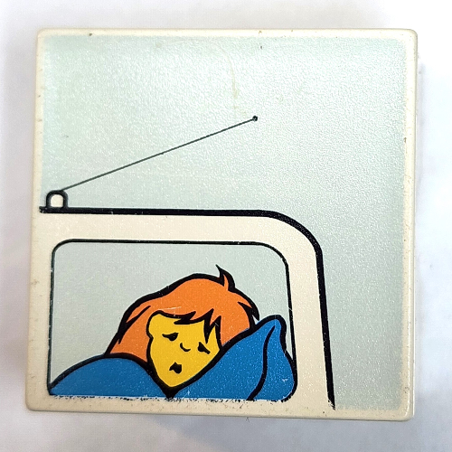 Duplo Tile 2 × 2 × 1 with Mosaic, Community 15 print - 9221-1 Weiß
