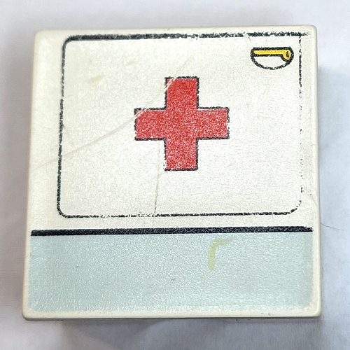 Duplo Tile 2 × 2 × 1 with Mosaic, Community 17 print - 9221-1 Weiß