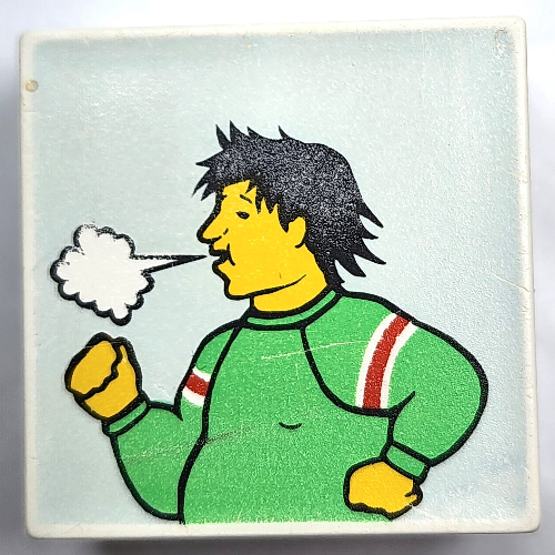 Duplo Tile 2 × 2 × 1 with Mosaic, Park 10 print - 9221-1 Weiß
