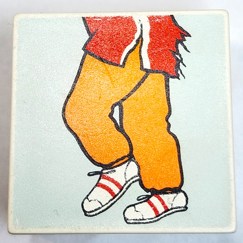 Duplo Tile 2 × 2 × 1 with Mosaic, Park 13 print - 9221-1 Weiß
