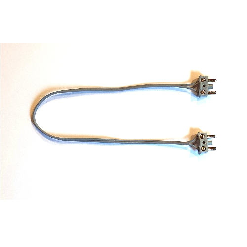 Electric Connector, 2 Way Male Squared Narrow Short, 12V / 4.5V 28L Light Gray