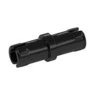 Technic Pin with Friction Ridges Lengthwise and Center Slots Schwarz