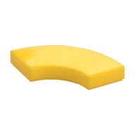 Tile 2 × 2 Curved, Macaroni Gelb