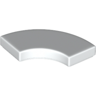 Tile 2 × 2 Curved, Macaroni Weiß
