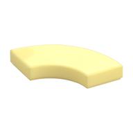 Tile 2 × 2 Curved, Macaroni Bright Light Yellow
