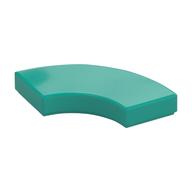 Tile 2 × 2 Curved, Macaroni Dark Turquoise