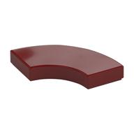 Tile 2 × 2 Curved, Macaroni Dark Red