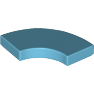 Tile 2 × 2 Curved, Macaroni Medium Azure