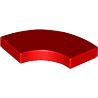 Tile 2 × 2 Curved, Macaroni Rot