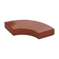 Tile 2 × 2 Curved, Macaroni Dunkelorange