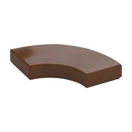 Tile 2 × 2 Curved, Macaroni Reddish Brown