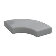 Tile 2 × 2 Curved, Macaroni Light Bluish Gray