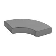 Tile 2 × 2 Curved, Macaroni Metallic-Silber