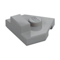 Plate Special 2 × 2 Wedge, Center Stud, 1 × 1/2 Raised Tab Hellblaugrau
