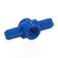 Technic Pin Verbinder Nabe mit 2 Achsen Blau