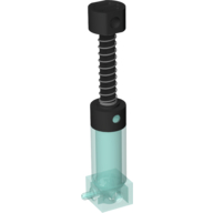 Pneumatic Pump New Style with Black Top Trans-Light Blue