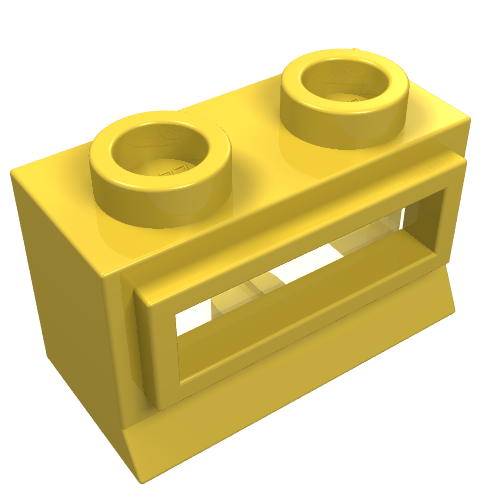 Window 1 × 2 × 1, Short Lip [with Glass] Yellow